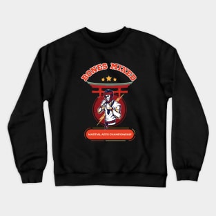 Bones Mixed Ninja Weapons Sweatshirt, Martial Arts Championship Crewneck Sweatshirt